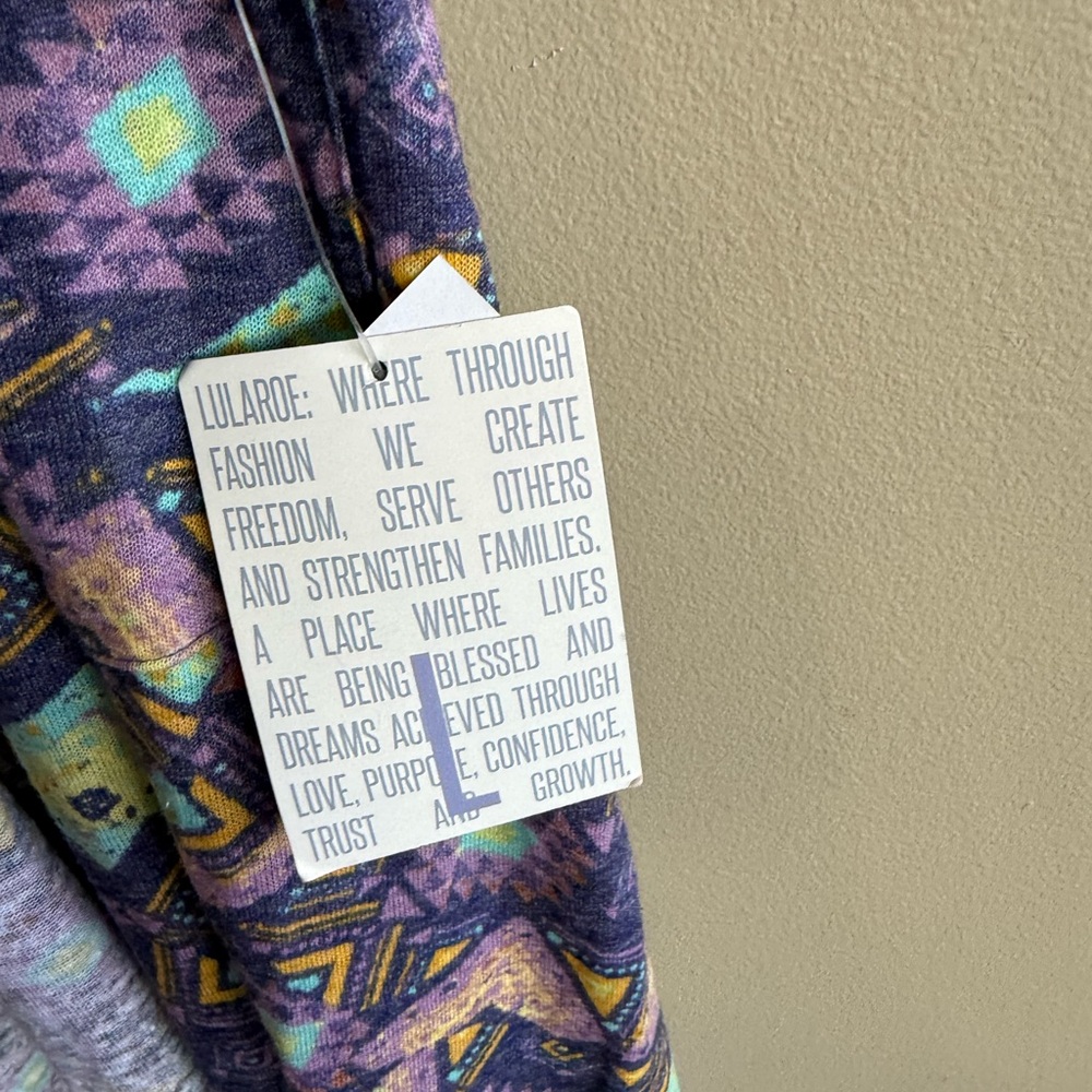 NWT LuLaRoe Multicolor Patterned Long Duster Card… - image 8
